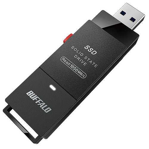 BUFFALO 外付けSSD 500GB USB-A+USB-C接続 Mac Windows対応 ブラック SSD-SCH500U3-BA (倉庫AN)の通販は