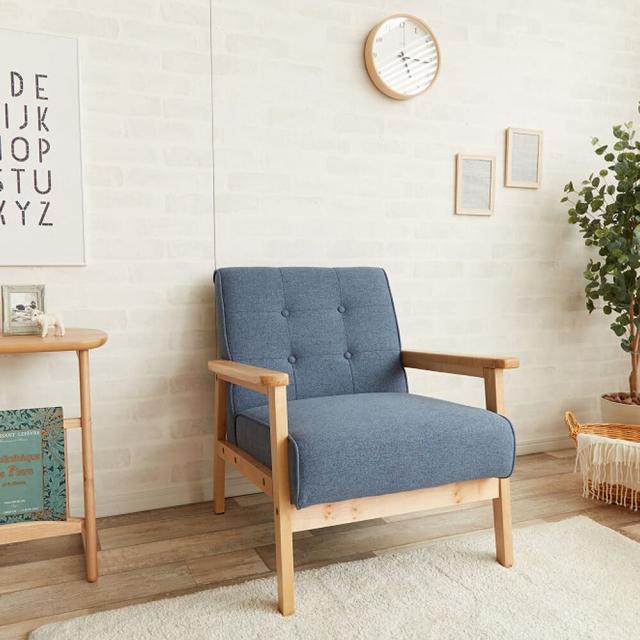 Ｓｔａｎ（スタン）　１人掛けソファー　ソファ　ソファー　１人掛け　一人掛け　一人用　送料無料　おしゃれ　バイキャストレザー　ファブリック　レトロ　ＥＣＯＲＯ　ＮＥＷ　ＲＥＴＲＯ　ブラウン　ブルー　グレー　グリーン　ベージュ　ナチュラル　シンプル　北欧の通販は