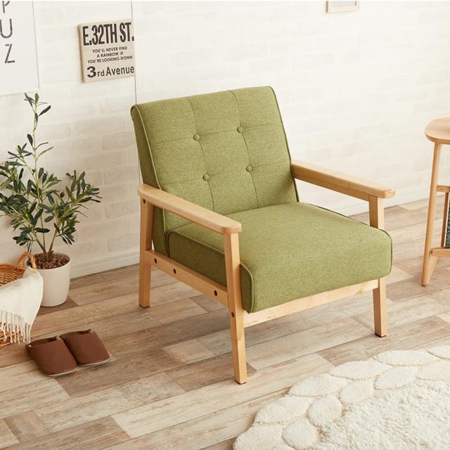 Ｓｔａｎ（スタン）　１人掛けソファー　ソファ　ソファー　１人掛け　一人掛け　一人用　送料無料　おしゃれ　バイキャストレザー　ファブリック　レトロ　ＥＣＯＲＯ　ＮＥＷ　ＲＥＴＲＯ　ブラウン　ブルー　グレー　グリーン　ベージュ　ナチュラル　シンプル　北欧の通販は