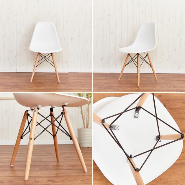 Ｅａｍｅｓ（イームズ）　ダイニング３点セット　ダイニング　ダイニングセット　ダイニングチェアー　チェアー　ダイニングテーブル　円形　レトロ　ダウェルレッグ　イームズ　Ｅａｍｅｓ　モダン　送料無料　おしゃれ　ＥＣＯＲＯ　ホワイト　ナチュラル　シンプル　北欧_5