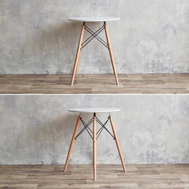 Ｅａｍｅｓ（イームズ）　ダイニング３点セット　ダイニング　ダイニングセット　ダイニングチェアー　チェアー　ダイニングテーブル　円形　レトロ　ダウェルレッグ　イームズ　Ｅａｍｅｓ　モダン　送料無料　おしゃれ　ＥＣＯＲＯ　ホワイト　ナチュラル　シンプル　北欧_6
