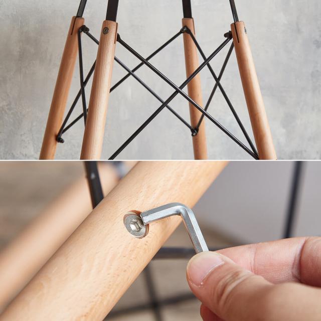 Ｅａｍｅｓ（イームズ）　ダイニング３点セット　ダイニング　ダイニングセット　ダイニングチェアー　チェアー　ダイニングテーブル　円形　レトロ　ダウェルレッグ　イームズ　Ｅａｍｅｓ　モダン　送料無料　おしゃれ　ＥＣＯＲＯ　ホワイト　ナチュラル　シンプル　北欧_7