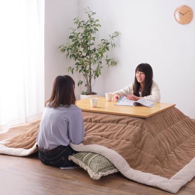 Ｗｏｒｍ（ウーム）　薄掛けこたつ布団　長方形タイプ　こたつ布団　こたつ　ふとん　長方形　１９０×２３０　コーデュロイ　ヴィンテージ　西海岸　おしゃれ　柄　省スペース　薄掛け　東谷　ナチュラル　シンプル　北欧　レトロ　西海岸　ミッドセンチュリー_2