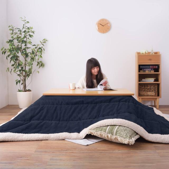 Ｗｏｒｍ（ウーム）　薄掛けこたつ布団　長方形タイプ　こたつ布団　こたつ　ふとん　長方形　１９０×２３０　コーデュロイ　ヴィンテージ　西海岸　おしゃれ　柄　省スペース　薄掛け　東谷　ナチュラル　シンプル　北欧　レトロ　西海岸　ミッドセンチュリー_4