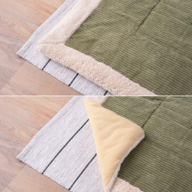 Ｗｏｒｍ（ウーム）　薄掛けこたつ布団　長方形タイプ　こたつ布団　こたつ　ふとん　長方形　１９０×２３０　コーデュロイ　ヴィンテージ　西海岸　おしゃれ　柄　省スペース　薄掛け　東谷　ナチュラル　シンプル　北欧　レトロ　西海岸　ミッドセンチュリー_9