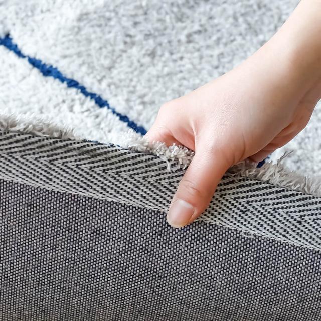 Ｒｕｎｏｎ（ルノン）　幾何学柄ラグマット　１４０ｃｍ　×　２００ｃｍ　ラグ　ラグマット　カットパイル　ループパイル　カーペット　厚手　送料無料　おしゃれ　幾何学　ブルー　ブラウン　ナチュラル　シンプル　北欧　レトロ　西海岸　ミッドセンチュリー_7