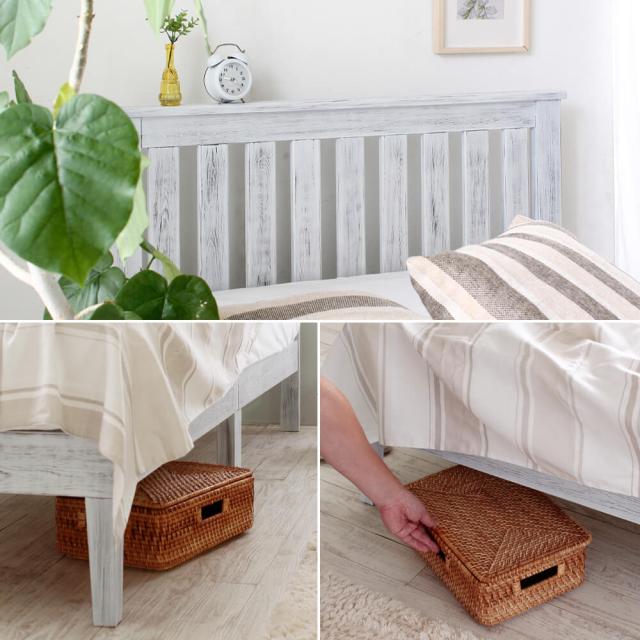 Ｃｈａｒｌｅｓ（シャルル）　すのこベッド　シングル　ベッド　シングル　Ｓ　シングルベッド　すのこベッド　シャビーシック　ベッド下_4