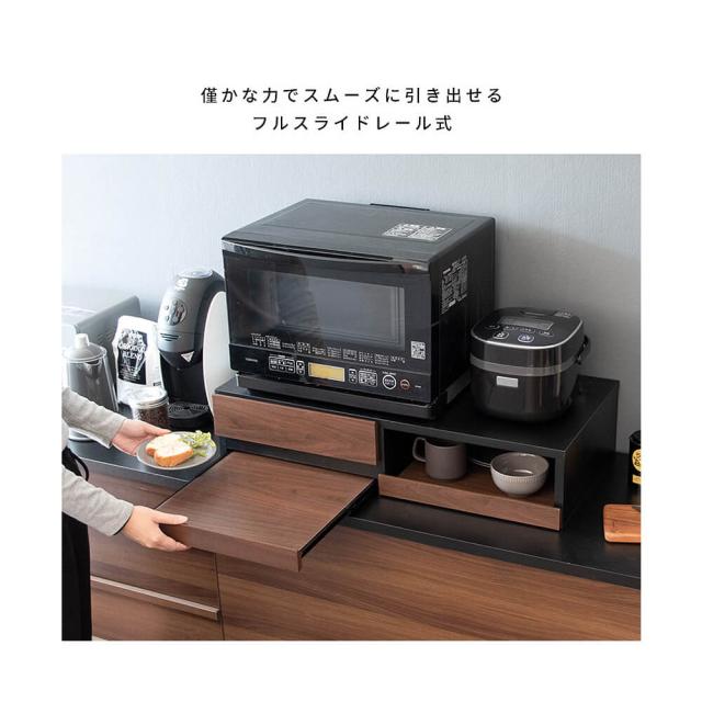 スライドトレー　レンジ下トレー　スライド　スライドテーブル　引き出し　レンジ置き　キッチン小物収納　キッチン　収納食器棚_9
