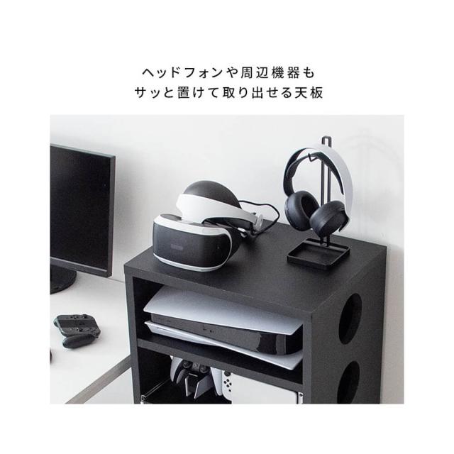 Ｒａｉｆｏｒｔ（レイフォール）　デザイナーズゲームラック　ゲーム機　ルーター収納　収納棚　Ｓｗｉｔｃｈ　ゲームラック　キャスター_5