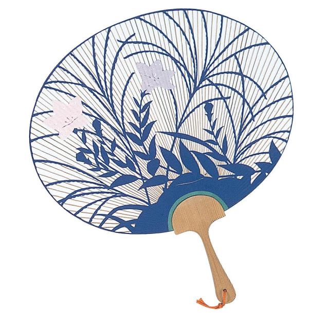 京うちわ　春日野　特大小判　京うちわ　京団扇　京都　うちわ　団扇　職人　特大　花園　和紙　和風　和柄　和モダン　箱入り　おしゃれ_1