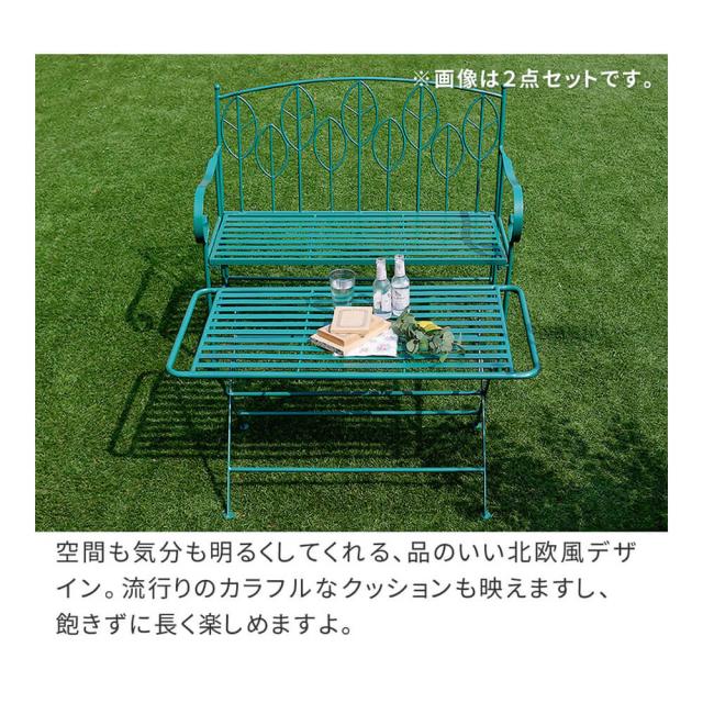アイアン製ローテーブル　アイアン製　ローテーブル　単品　折り畳み　カフェ　テラス　テラス　アウトドア_7