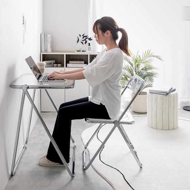 韓国インテリア クリアデスク 折りたたみテーブル Amazon.co.jp: Sanesuline クリアテーブル 折りたたみ