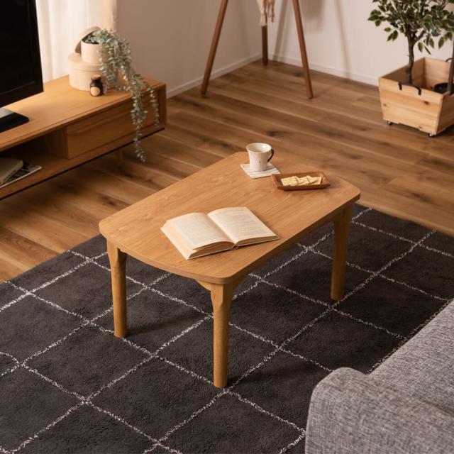 こたつ/ダイニングテーブル 〔幅80cm ナチュラル〕 木製脚付き コード長約3m チェア別売 組立品 〔リビング〕 組立設置付き ダイニングこたつ 80×80 テーブル こたつ 本体