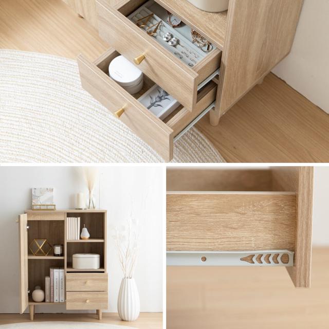 コンパクト脚付きキャビネット　キャビネット　リビング収納　ディスプレイ収納　キッチン収納　本棚　食器棚　コンパクト　スリム　収納_3