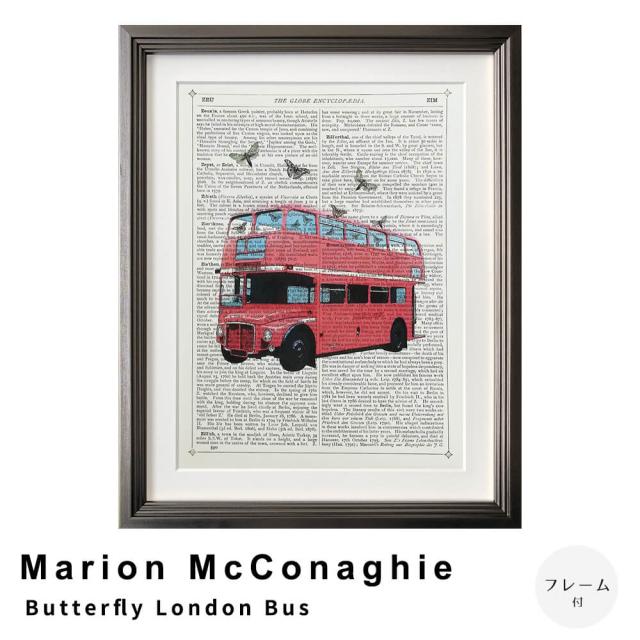 Ｍａｒｉｏｎ　ＭｃＣｏｎａｇｈｉｅ（マリオン　マコネギー）　Ｂｕｔｔｅｒｆｌｙ　Ｌｏｎｄｏｎ　Ｂｕｓ　アートポスター（フレーム付の通販は 7,304円