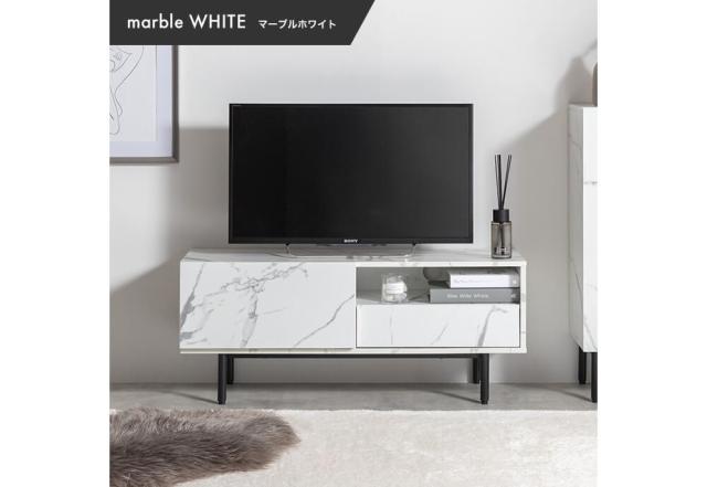 マーブル調テレビボード テレビボード TV台 ローボード 大理石柄