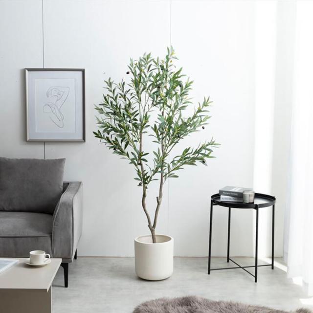 フェイクグリーン　人工観葉植物　おしゃれ　光触媒　観葉植物　高さ１５０ｃｍ　リアル　フェイク　防臭効果　インテリア　オリーブ_1