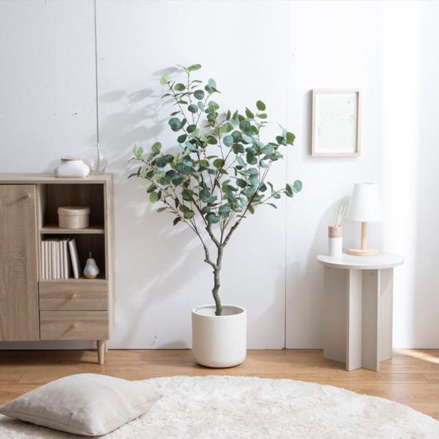 フェイクグリーン　人工観葉植物　おしゃれ　光触媒　観葉植物　高さ１３０ｃｍ　リアル　フェイク　防臭効果　インテリア　ユーカリ_1