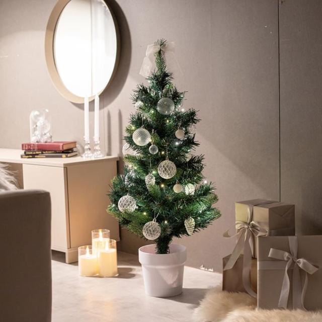 クリスマスツリー　オーナメントセット　高さ９０ｃｍタイプ　クリスマスツリー　小さい　ミニツリー　ＬＥＤライト付き　オーナメント