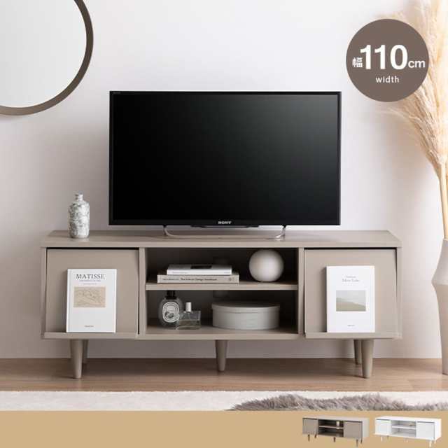 フラップ扉付テレビボード　テレビ台　テレビボード　ＴＶ台　ローボード　フラップ扉　収納　コンパクト　大人かわいい　省スペースの通販は