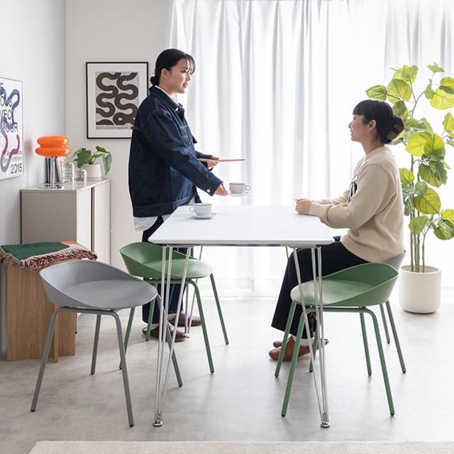 ダイニングチェア　２脚セット　ダイニングチェアー　椅子　食卓用　スツール　背もたれなし　疲れにくい座面　カラフル　カーブ_6