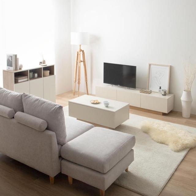 引き出し付きテレビ台　１５０ｃｍタイプ　テレビ台　ローボード　テレビボード　収納付きテレビ台　引き出し収納　扉収納　フロート脚_3