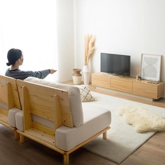 引き出し付きテレビ台　１５０ｃｍタイプ　テレビ台　ローボード　テレビボード　収納付きテレビ台　引き出し収納　扉収納　フロート脚_4