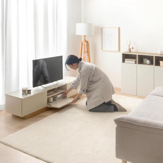 引き出し付きテレビ台　１５０ｃｍタイプ　テレビ台　ローボード　テレビボード　収納付きテレビ台　引き出し収納　扉収納　フロート脚_5