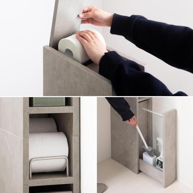 スリムトイレ収納　トイレ収納　スリムトイレ収納　トイレットペーパー収納　縦型収納　省スペース収納　隙間収納　トイレラック_5