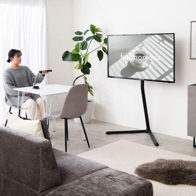 テレビ台　テレビスタンド　壁寄せ　ボード　壁掛け　ｔｖ　脚　スリム　コーナー　ハイ　ミドル　高さ調節　首振り　左右　角度　無段階_3