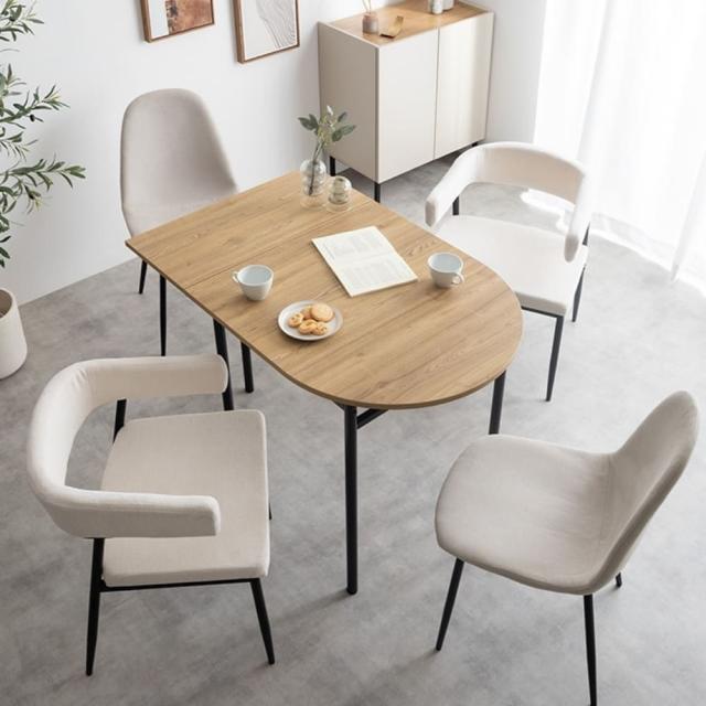 伸縮式ダイニングテーブル　ダイニングテーブル　コンパクトテーブル　省スペース家具　ワークスペース　作業机　食卓テーブル　北欧イン_2