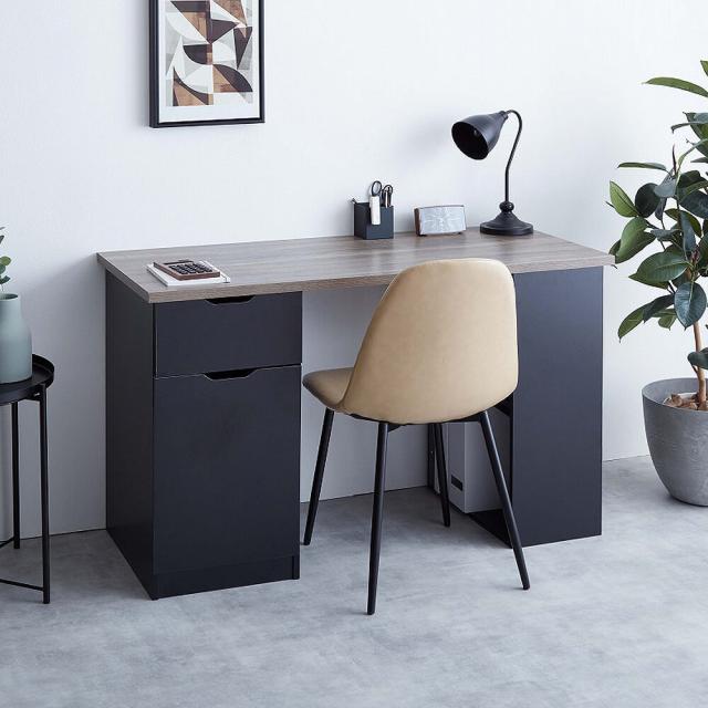 Ｌｕｍｏ（ルーモ）　　収納付きワークデスク　デスク　収納デスク　コンパクト　コンパクトデスク　メラミン加工　ナチュラル　ブラウンの通販は