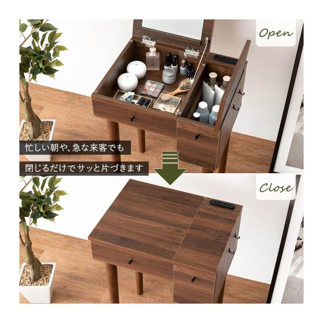 Ｓｅｎｉａ（セニア）　ミラー付きドレッサーデスク　ドレッサー　鏡台ドレッサー　ミラードレッサー　一面ドレッサー　デスクドレッサー_11