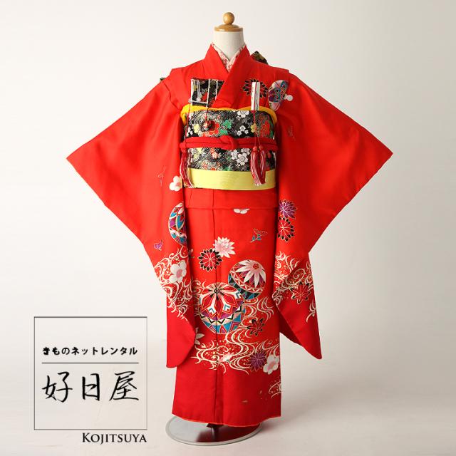 【レンタル】四身 着物 フルセット 七五三 女の子 7-035の通販は 12,994円