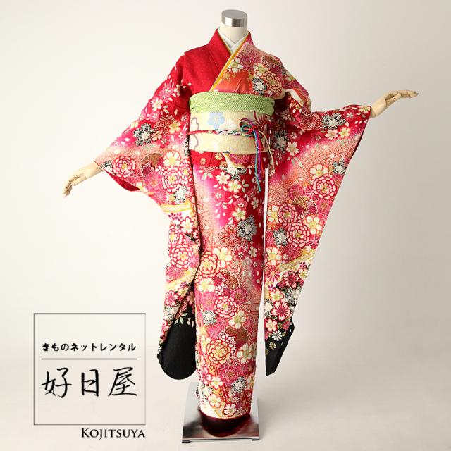 振袖 身長146-161cm ピンク 正絹