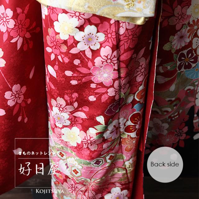 振袖 身長161-176cm 鮮やかグリーン×ピンク　正絹 振袖 身長161-176cm 鮮やかグリーン×ピンク正絹