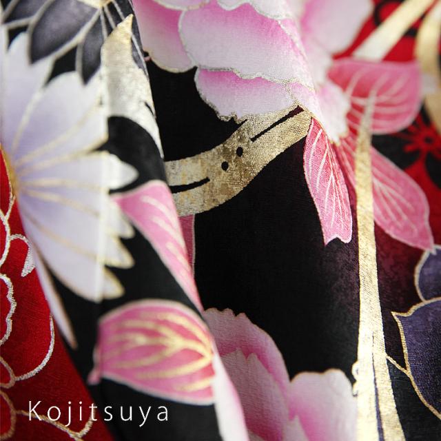 振袖 身長147-162cm 赤牡丹菊桜正絹