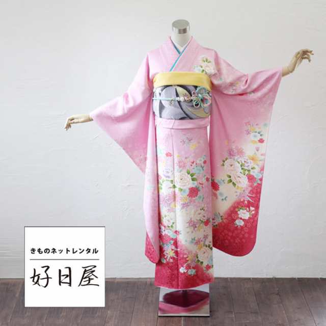再入荷のおすすめ最新情報 赤 身長145-160cm 振袖 re-031（振袖 未仕立て 長襦袢 振り袖 着物・浴衣