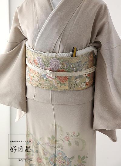 レンタル】色留袖 フルセット 正絹 適応身長157~172cm 三つ紋 it