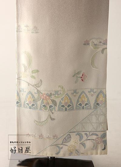 色留袖 身長157-172cm 三つ紋 it-050 レンタル】色留袖 フルセット 正絹 適応身長157~172cm 三つ紋 it
