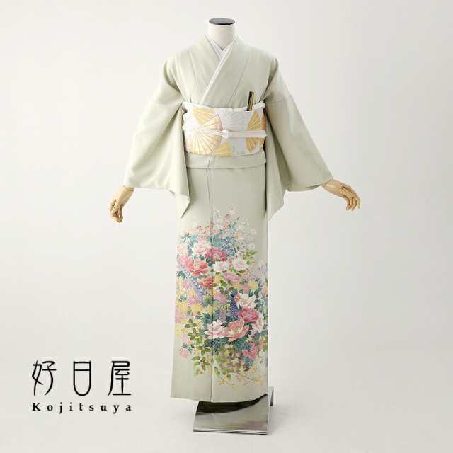 レンタル】色留袖 フルセット 正絹 適応身長157~172cm 三つ紋 it-081
