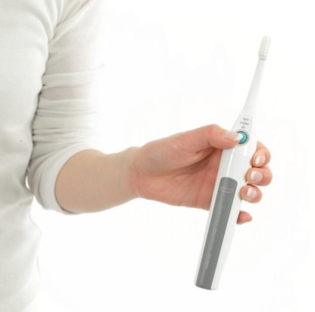 超音波歯ブラシ スマイルエックス【製造元特典】替えブラシ選べる2パック付き グレー 電動歯ブラシ 優しい振動 歯茎ケアも 父の日 日本製_5