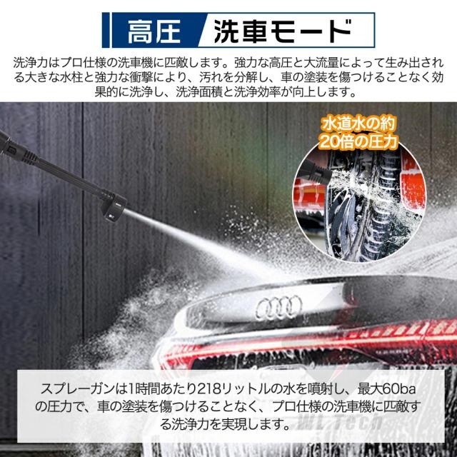 【業界初】高圧洗浄機 折り畳み式 タンク式 コードレス 充電式 折り畳み式 6.0MPa 洗浄機 高圧洗浄 家庭用 水道接続不要 6in1多機能ノズル 軽量 持ち運び便利 折り畳めてコンパクト 軽量 洗車 墓石掃除 海での砂落とし PSE認証