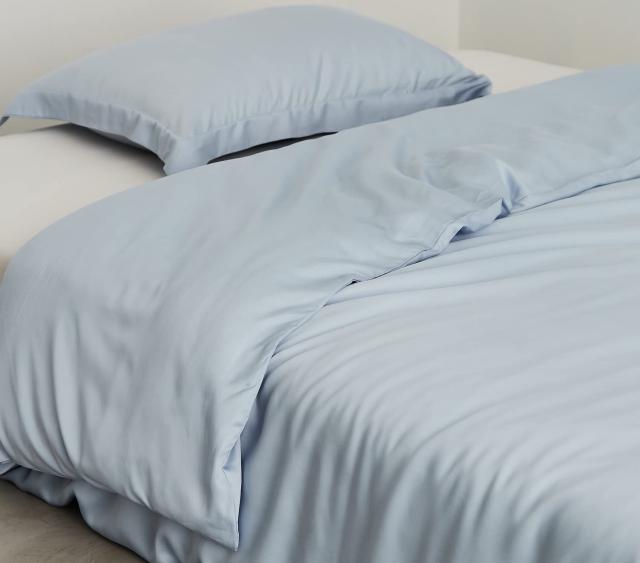 YOYOSTAR 掛ふとんカバー ワイドクイーンロング 220x220cm テンセル100% サックス リバーシブル 掛けカバー シルクのような光沢 フィット感 おしゃれ 速乾 通気 単品売り 防ダニの通販は