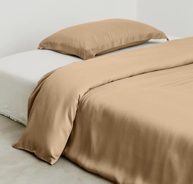 YOYOSTAR 掛ふとんカバー ワイドクイーン 220x210cm テンセル100% カーキ リバーシブル 掛けカバー シルクのような光沢 フィット感 おしゃれ 速乾 通気 単品売り 防ダニの通販は