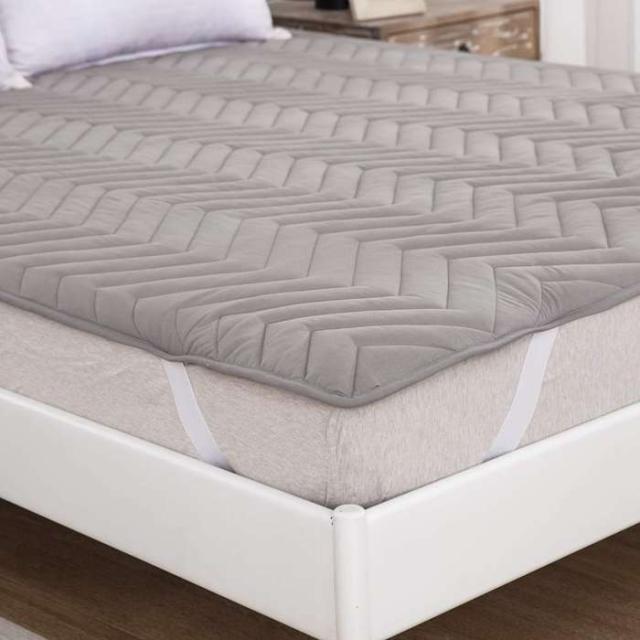 YOYOSTAR 敷パッド クイーン オールシーズン快適 ベッドパッド 防ダニ 抗菌防臭 吸汗 速乾 ゴムバンド付き 洗える ホテル仕様 160x205cm グレーの通販は