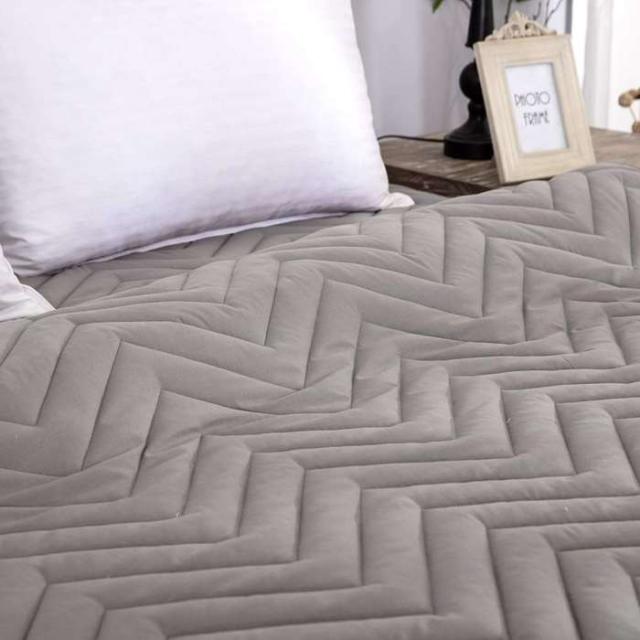 YOYOSTAR 敷パッド クイーン オールシーズン快適 ベッドパッド 防ダニ 抗菌防臭 吸汗 速乾 ゴムバンド付き 洗える ホテル仕様 160x205cm グレーの通販は