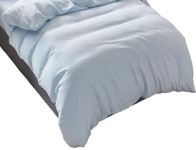 YOYOSTAR 掛けふとんカバー ダブル 190x210cm 水色 綿混 無地 布団カバー 洗い替え 防ダニ 防シワ オールシーズン 速乾 通気 単品売りの通販は