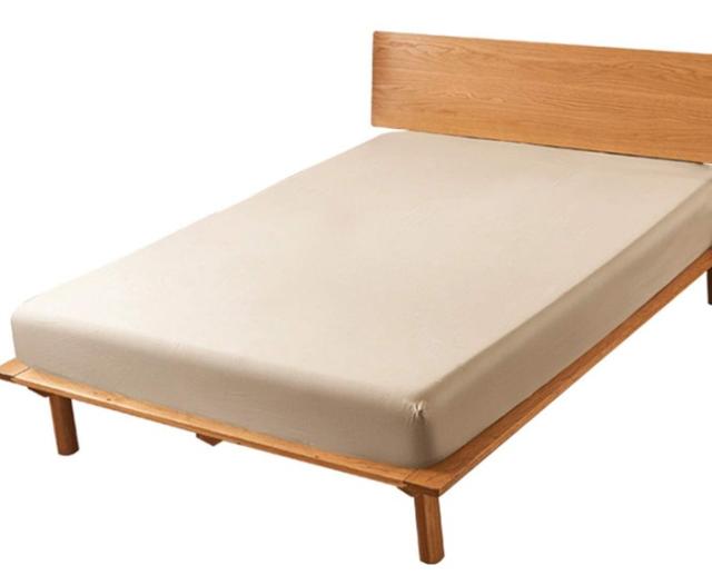 YOYOSTAR ボックスシーツ ダブルロング 長さ210cm マチ30cm ベッドシーツ 綿100 マットレスカバー 全周ゴム 着脱簡単 BOXシーツ コットン 肌触り 洗える 抗菌防臭 防ダニ ベージュの通販は 4,946円