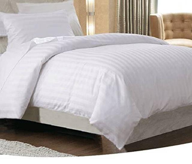 YOYOSTAR 掛け布団カバー ワイドクイーンロング 綿100% ストライプ サテン 防ダニ ホテル仕様 北欧 たて縞 掛けカバー おしゃれ ホワイト 220x240cm YOYOSTAR 掛け布団カバー ワイドクイーンロング 綿100% ストライプ サテン 防ダニ ホテル仕様 北欧 たて縞 掛けカバー おしゃれ ホワイト 220x240cm